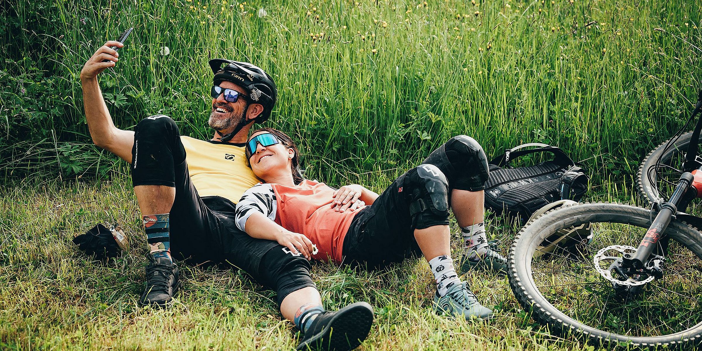 Biken mit der Familie in Sölden